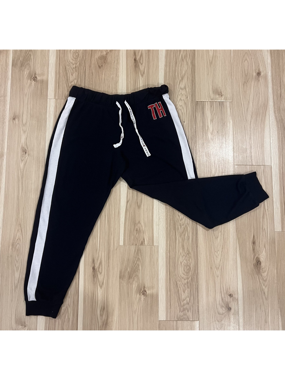 Tommy Hilfiger Navy Blue Side Stripe Joggers Sweatpants L